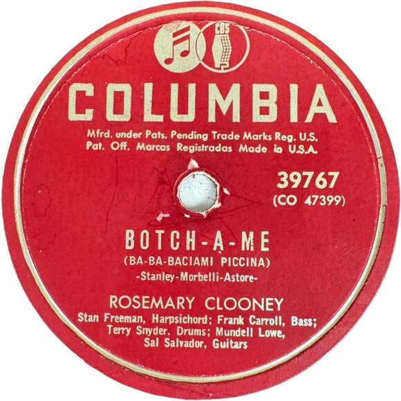 Rosemary Clooney - On The First Warm Day / Botch-A-Me - 39767 Columbia 78rpm 10" - Picture 4 of 4